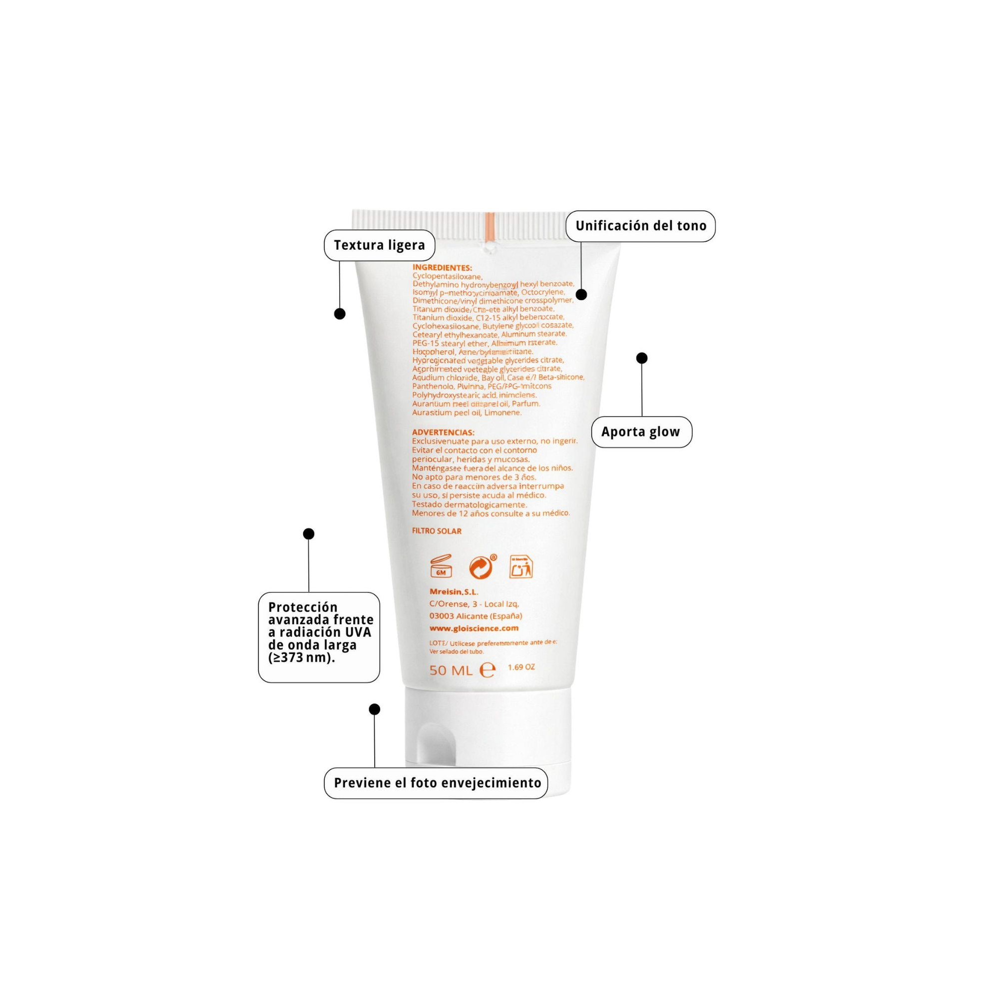 Protector solar facial SPF 50