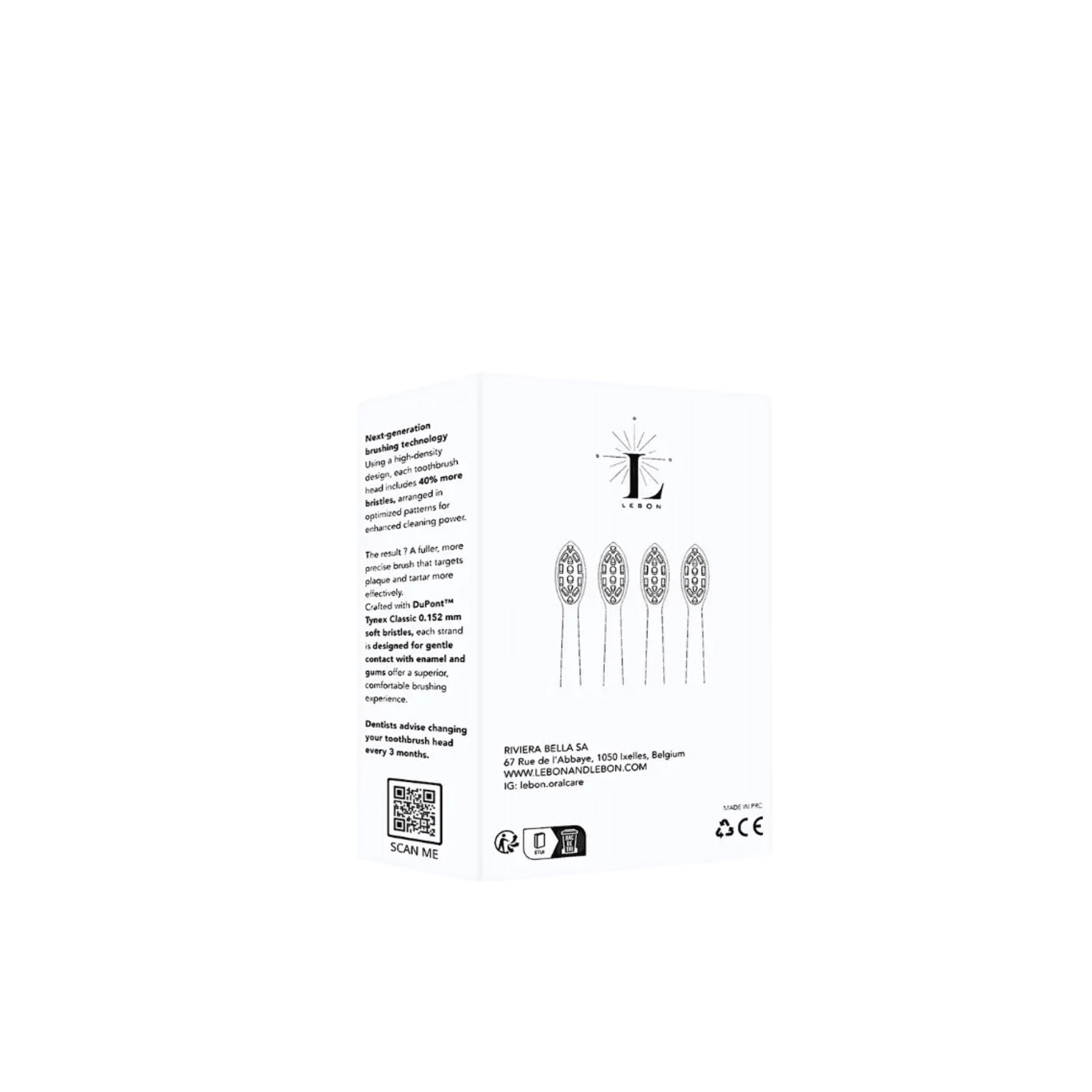 4 Replacement Brush Heads - LACONICUM
