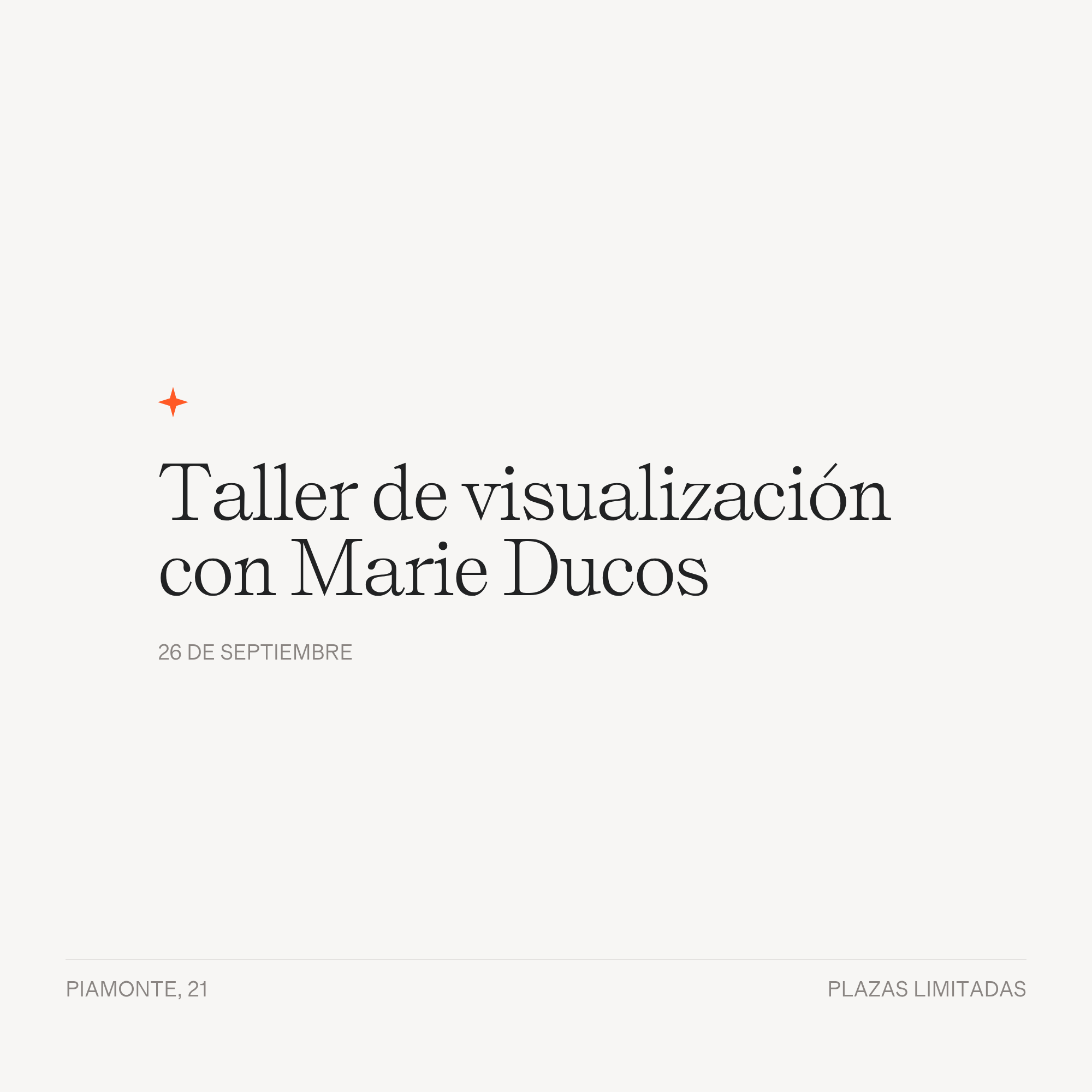 Taller de visualización con Marie Ducos